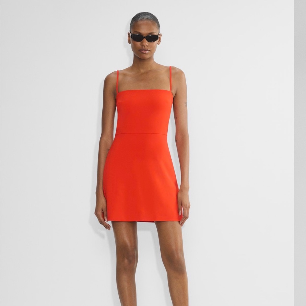 NWT. Aritzia Babaton Orleans Dress. Poppy Red color